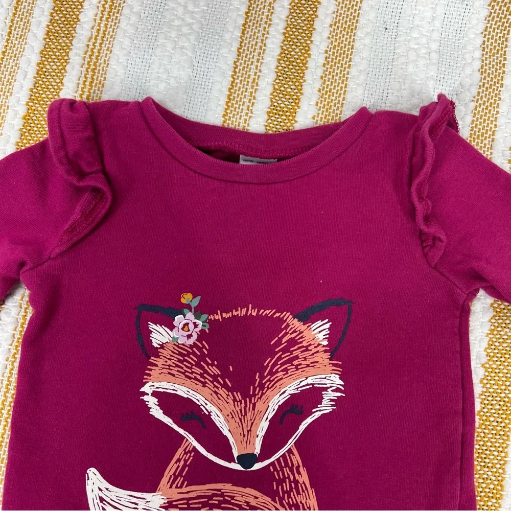 Toddler Girl Carter's 2-Piece Fox Tee & Floral Legging Set 9M‎